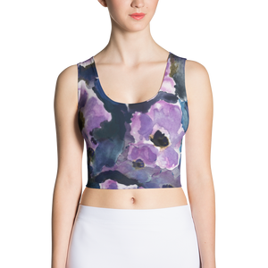 Floral crop top for in the yoga studio, gym, or layered.