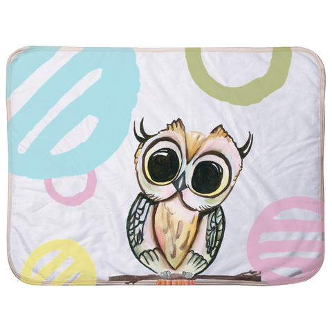 Kaleidoscope Owl Sherpa Blanket