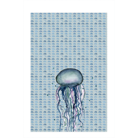 Jellyfish Dish Towel Blue