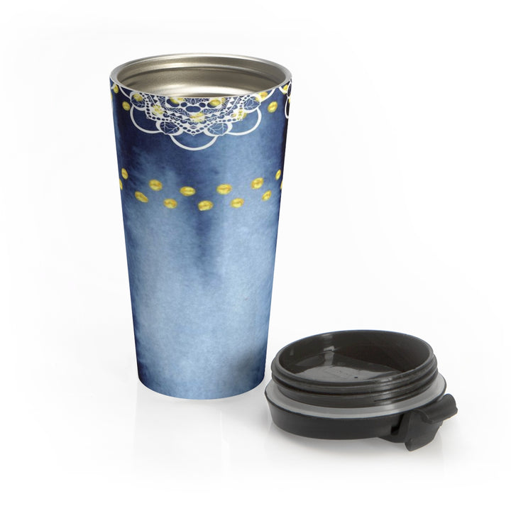 How Deep is Your Blue Mandala Stainless Steel Travel Mug