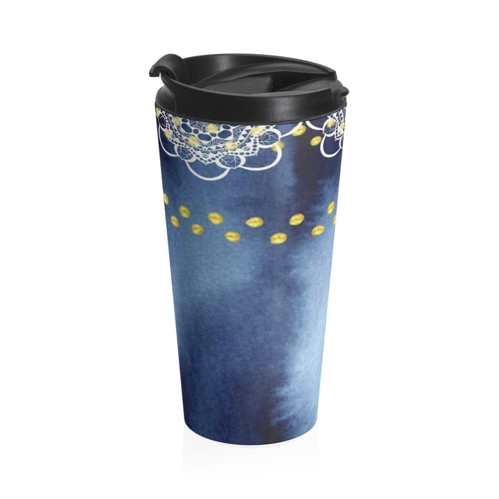 How Deep is Your Blue Mandala Stainless Steel Travel Mug