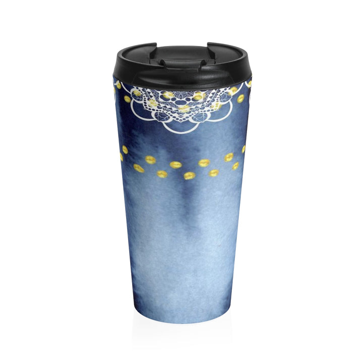 How Deep is Your Blue Mandala Stainless Steel Travel Mug