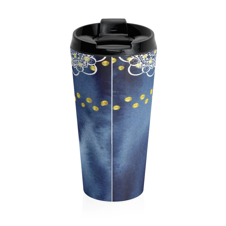 How Deep is Your Blue Mandala Stainless Steel Travel Mug