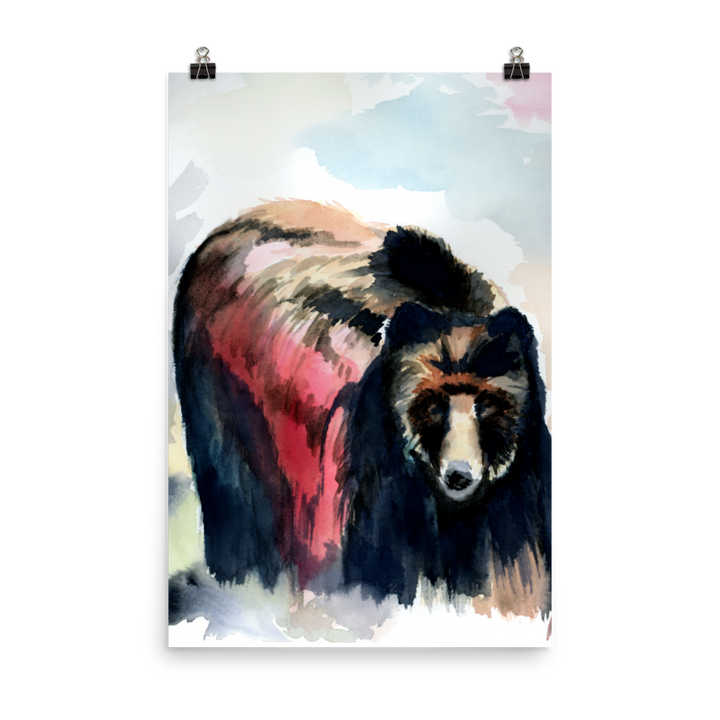 Watercolor Bear Print