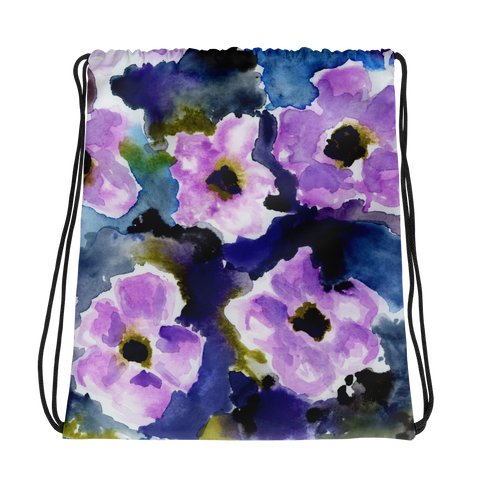Mixie Watercolor Drawstring Bag