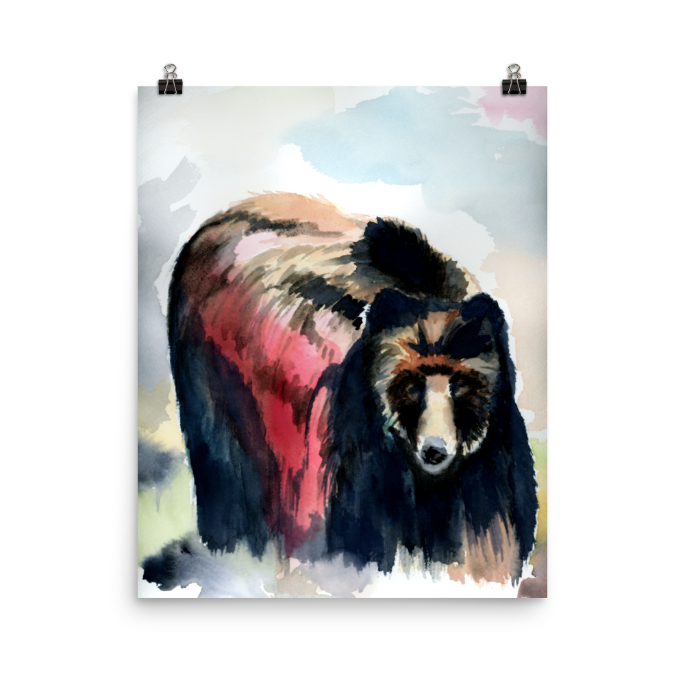 Watercolor Bear Print