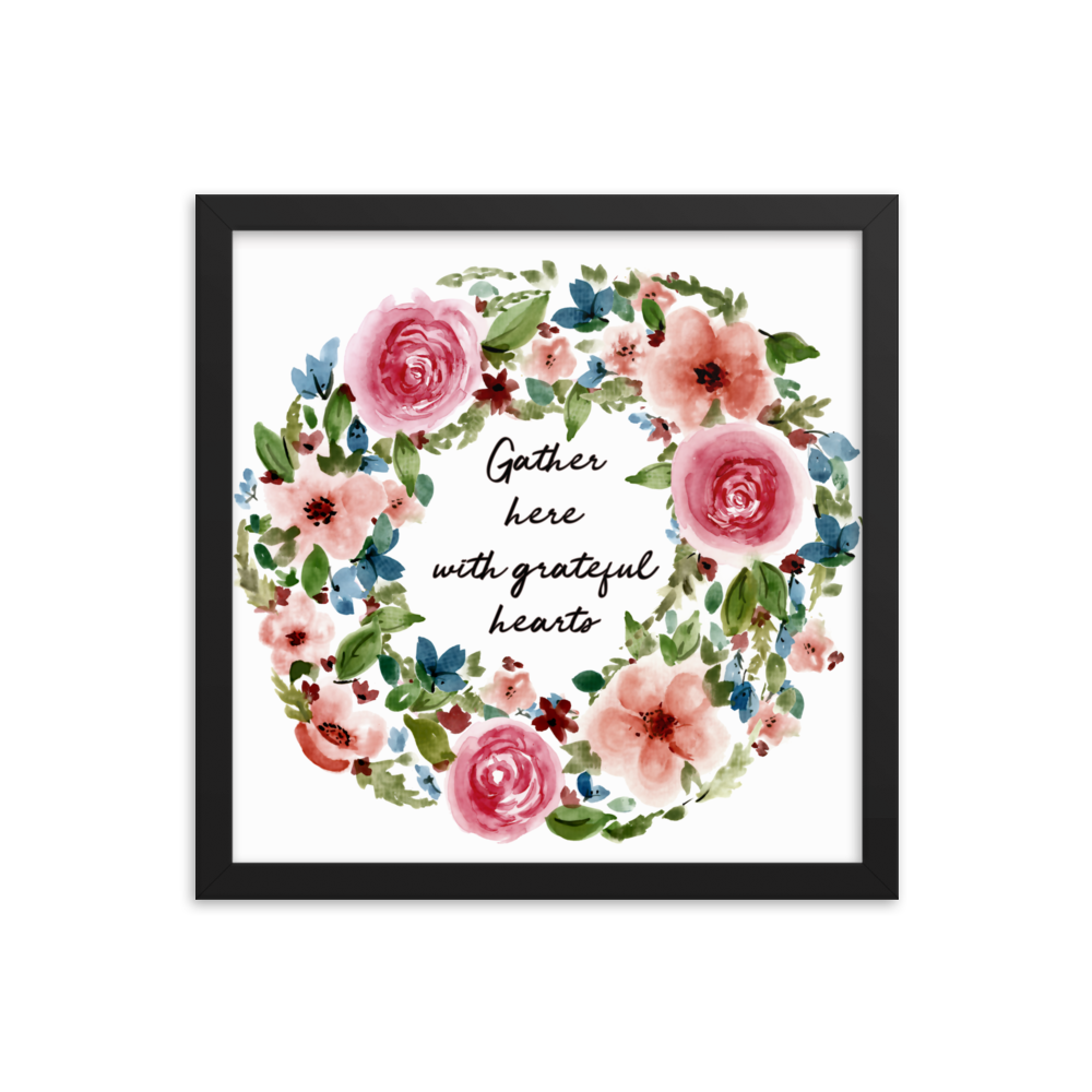 Gather Here Framed Floral