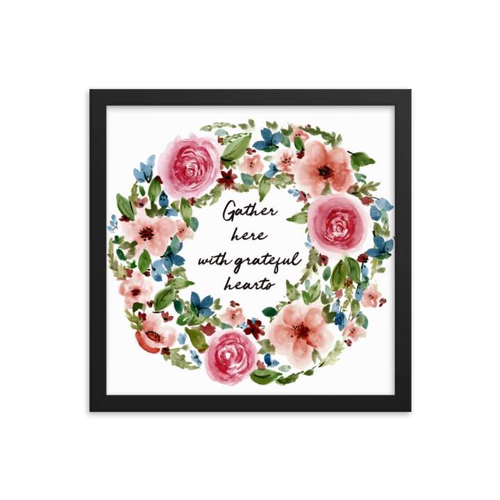 Gather Here Framed Floral