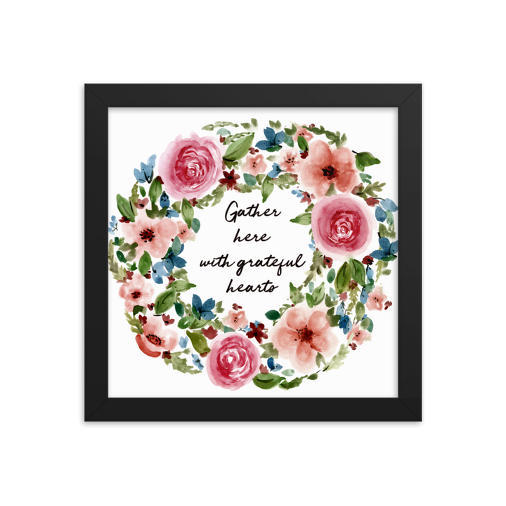 Gather Here Framed Floral