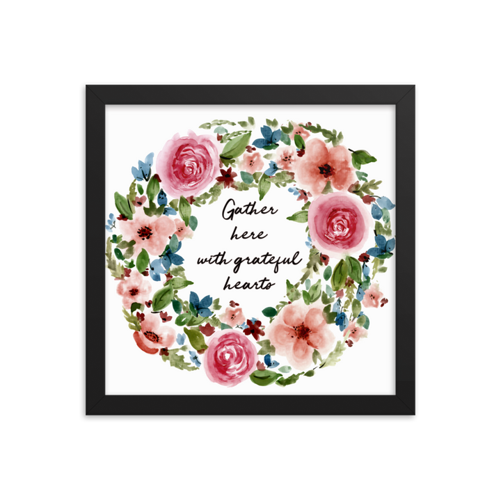 Gather Here Framed Floral