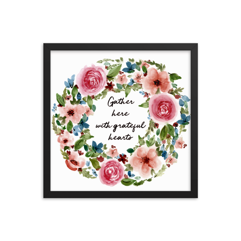 Gather Here Framed Floral