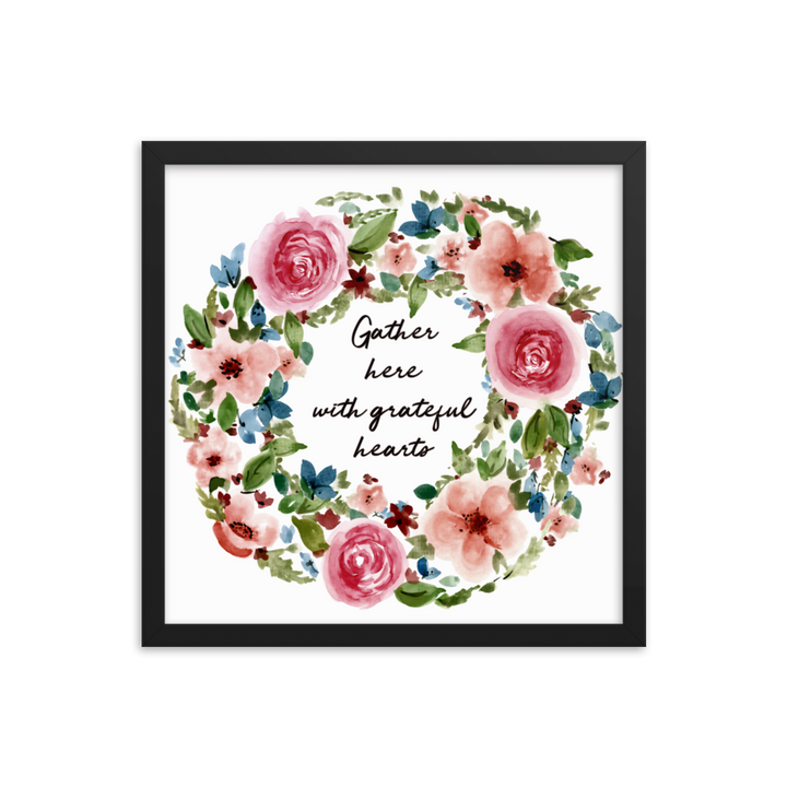 Gather Here Framed Floral