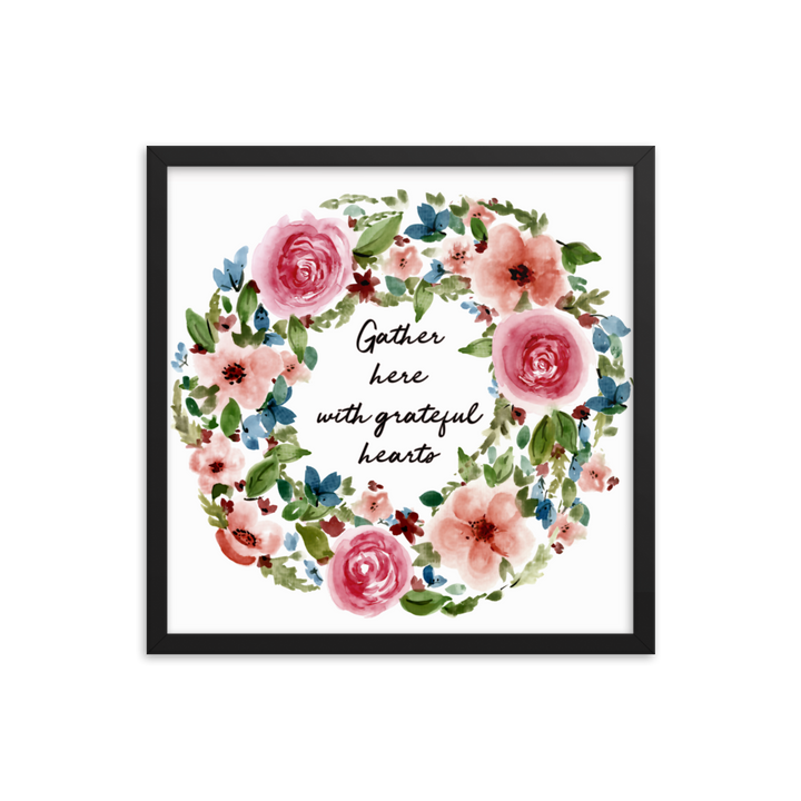 Gather Here Framed Floral